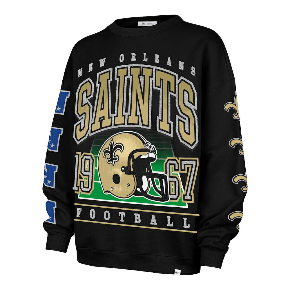 New Orleans Saints '47 Women's Go Big Oversized Pullover Sweatshirt | NFL Sale