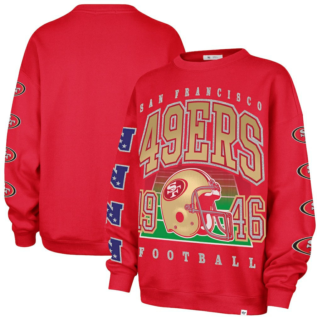 San Francisco 49ers '47 Women's Go Big Oversized Pullover Sweatshirt | NFL New