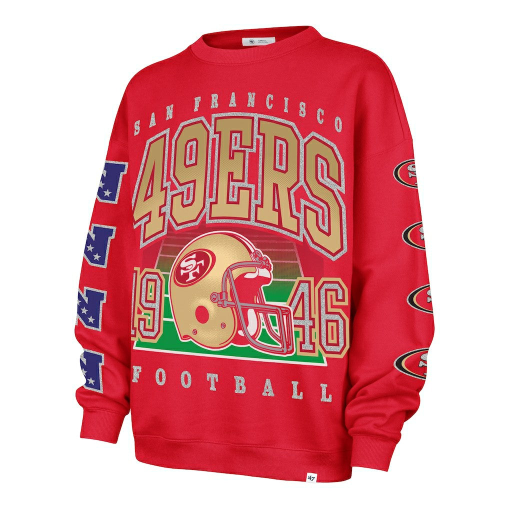 San Francisco 49ers '47 Women's Go Big Oversized Pullover Sweatshirt | NFL New