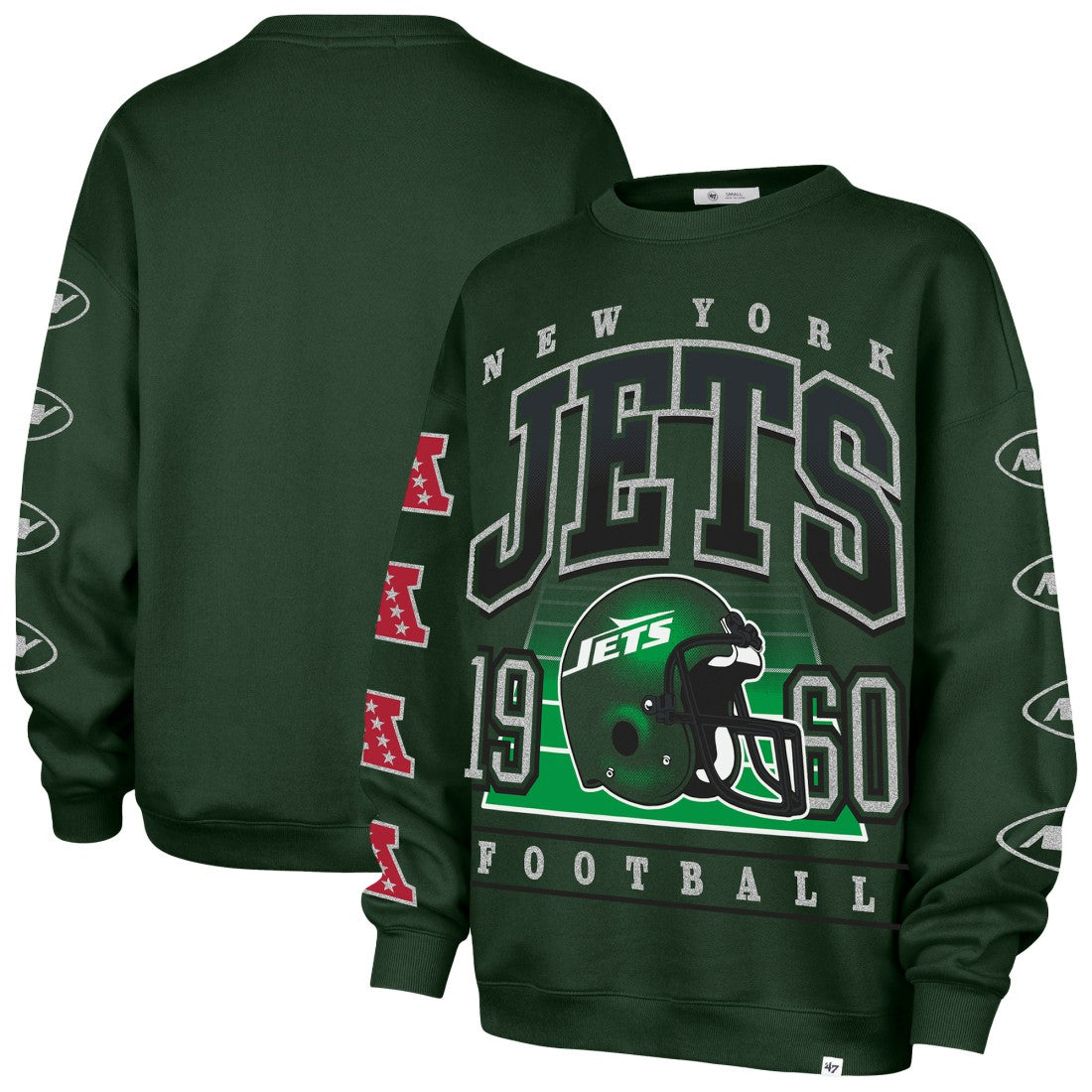 New York Jets '47 Women's Go Big Oversized Pullover Sweatshirt | NFL Hot