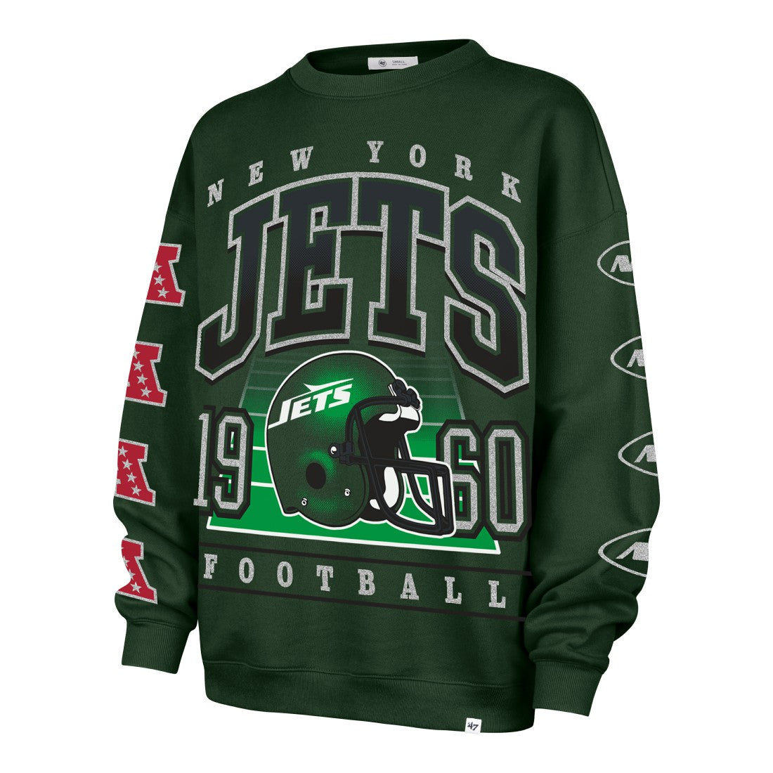New York Jets '47 Women's Go Big Oversized Pullover Sweatshirt | NFL Hot