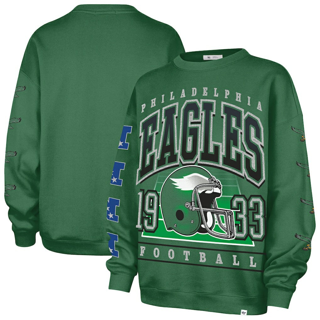 Philadelphia Eagles '47 Women's Go Big Oversized Pullover Sweatshirt | NFL On sale