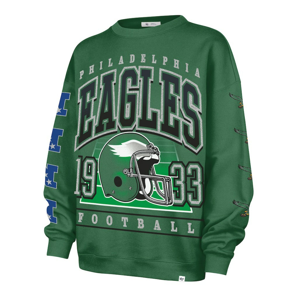 Philadelphia Eagles '47 Women's Go Big Oversized Pullover Sweatshirt | NFL On sale