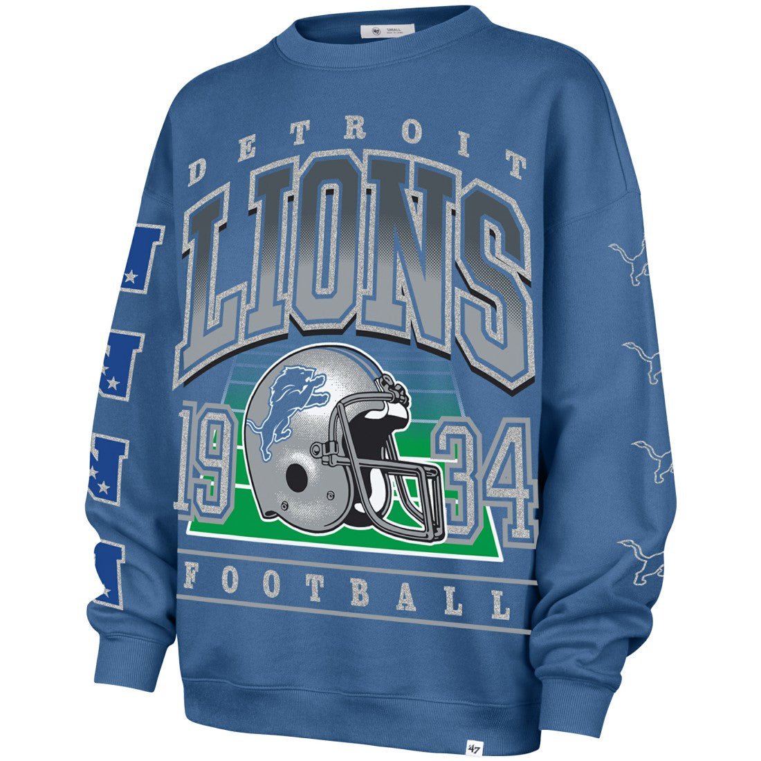 Detroit Lions '47 Women's Go Big Oversized Pullover Sweatshirt | NFL Near me