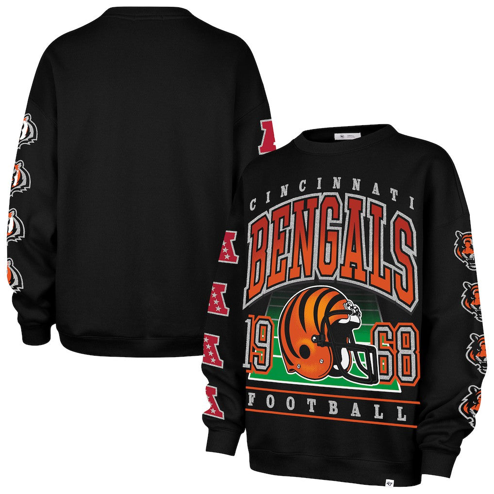 Cincinnati Bengals '47 Women's Go Big Oversized Pullover Sweatshirt | NFL Near me