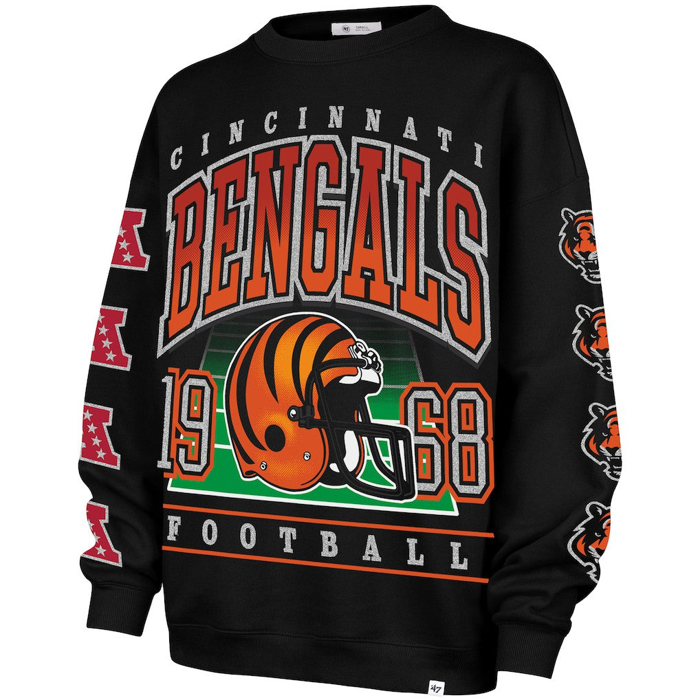 Cincinnati Bengals '47 Women's Go Big Oversized Pullover Sweatshirt | NFL Near me