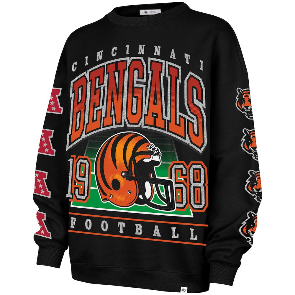 Cincinnati Bengals '47 Women's Go Big Oversized Pullover Sweatshirt | NFL Near me