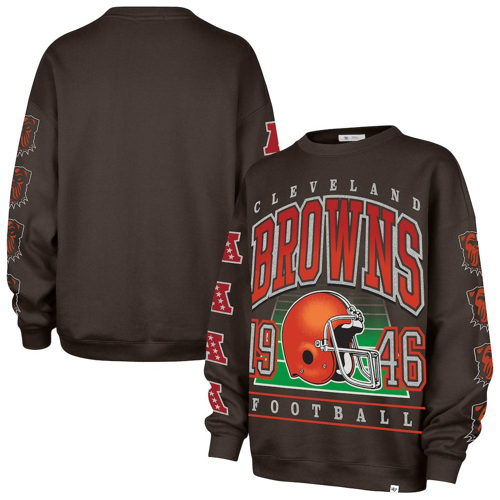 Cleveland Browns '47 Women's Go Big Oversized Pullover Sweatshirt | NFL Hot