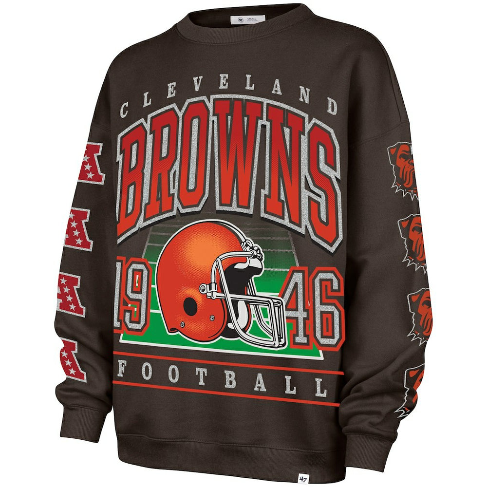 Cleveland Browns '47 Women's Go Big Oversized Pullover Sweatshirt | NFL Hot