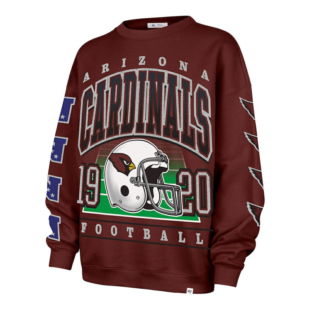 Arizona Cardinals '47 Women's Go Big Oversized Pullover Sweatshirt | NFL Outlet