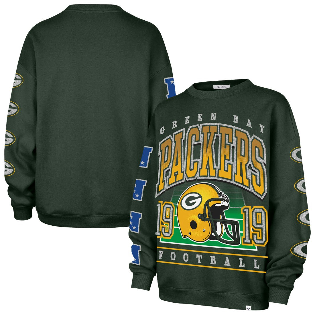 Green Bay Packers '47 Women's Go Big Oversized Pullover Sweatshirt | NFL New
