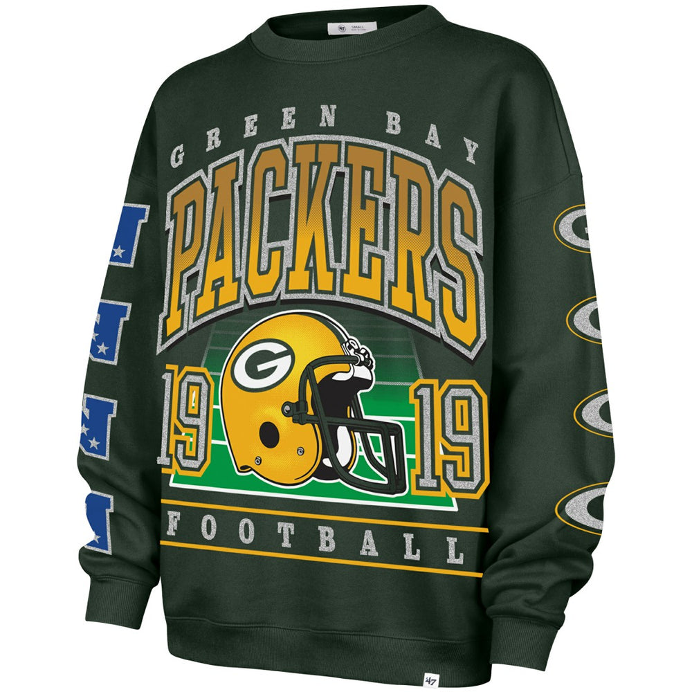 Green Bay Packers '47 Women's Go Big Oversized Pullover Sweatshirt | NFL New