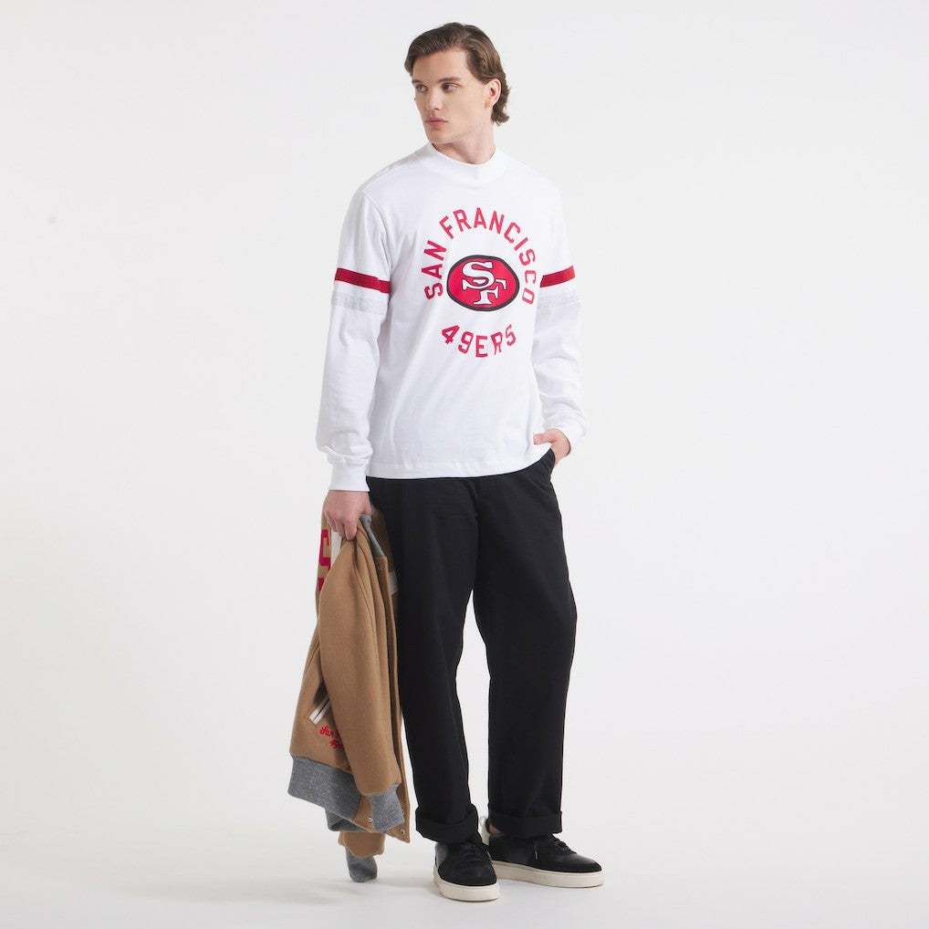 San Francisco 49ers x Todd Snyder Premium Jersey Mock Neck Tee | NFL Sale