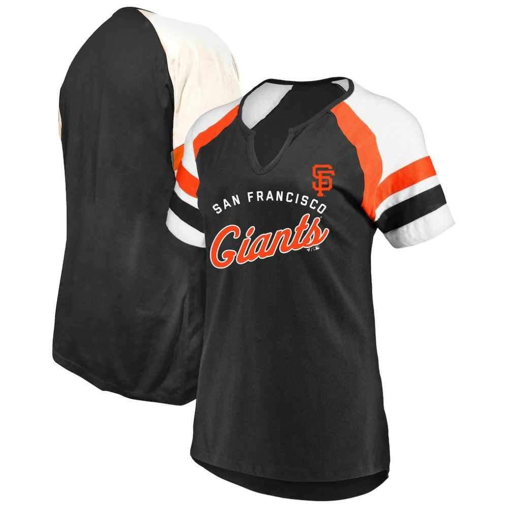 San Francisco Giants Profile Women's Arched Notch Neck T-Shirt - MLB T-shirts