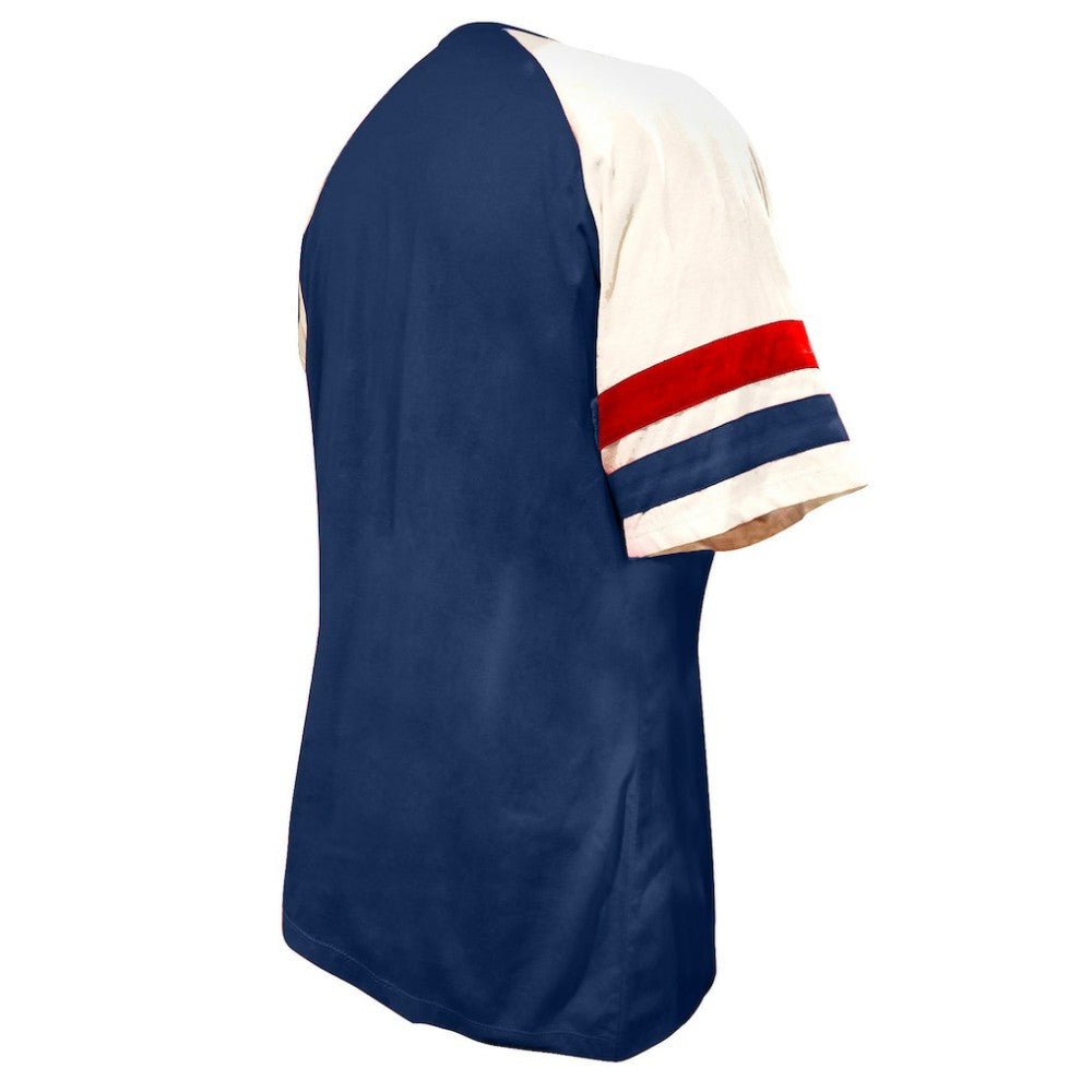 Atlanta Braves Profile Women's Arched Notch Neck T-Shirt - MLB T-shirts