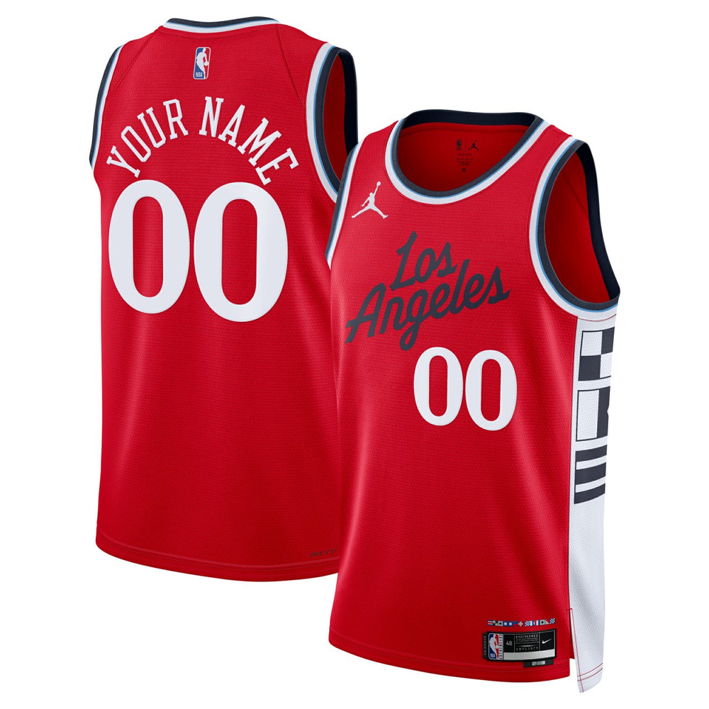 Red LA Clippers Jordan Brand Unisex 2024/25 Custom Swingman Jersey | NBA