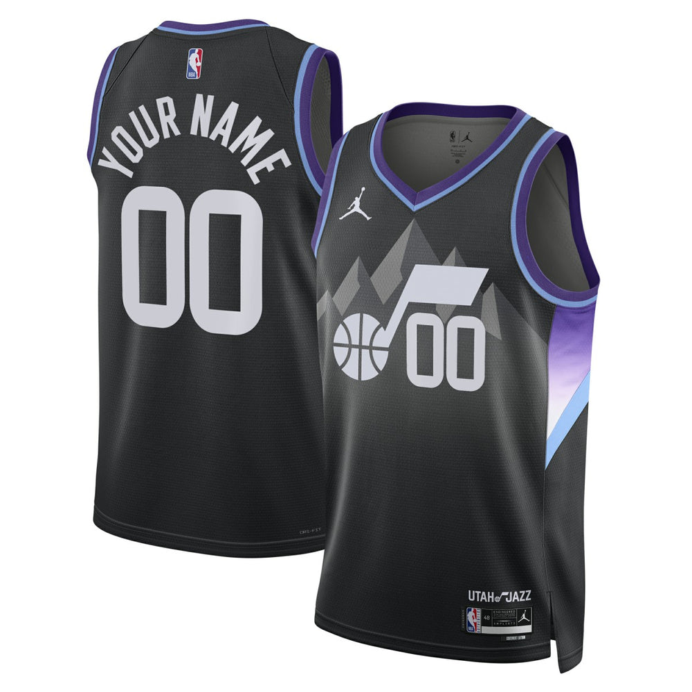 Black Utah Jazz Jordan Brand Unisex 2024/25 Custom Swingman Jersey | NBA