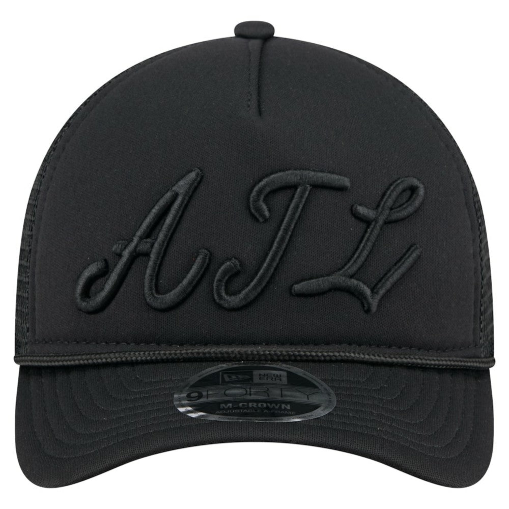 Atlanta Braves New Era City Initial 9FORTY A-Frame M-Crown Adjustable Trucker Hat - MLB Hats