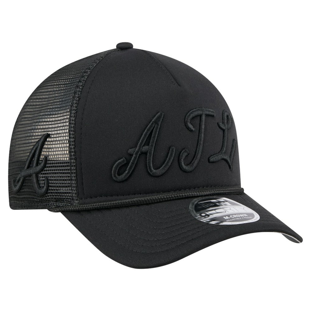 Atlanta Braves New Era City Initial 9FORTY A-Frame M-Crown Adjustable Trucker Hat - MLB Hats