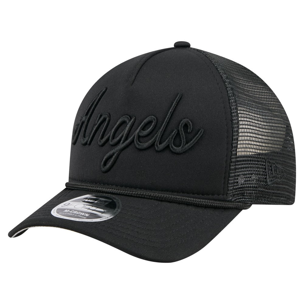 Los Angeles Angels New Era City Initial 9FORTY A-Frame M-Crown Adjustable Trucker Hat - MLB Hats