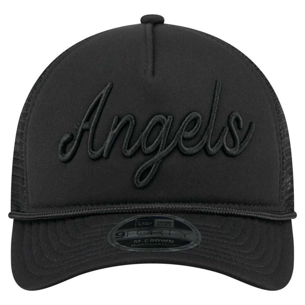 Los Angeles Angels New Era City Initial 9FORTY A-Frame M-Crown Adjustable Trucker Hat - MLB Hats