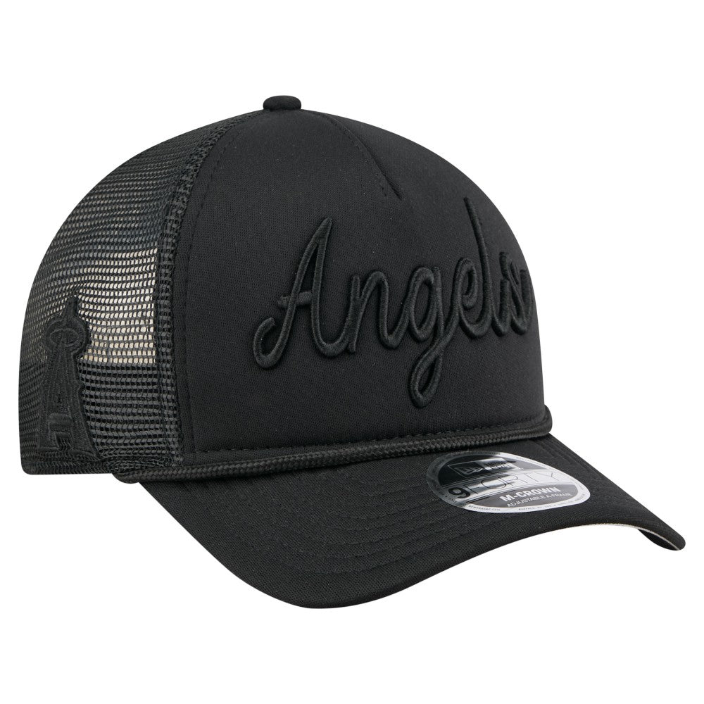 Los Angeles Angels New Era City Initial 9FORTY A-Frame M-Crown Adjustable Trucker Hat - MLB Hats
