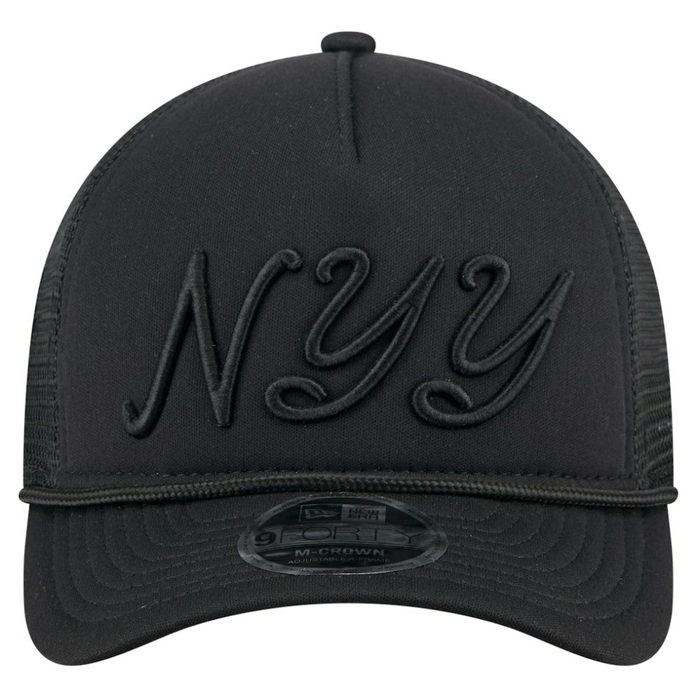 New York Yankees New Era City Initial 9FORTY A-Frame M-Crown Adjustable Trucker Hat - MLB Hats