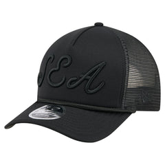 Seattle Mariners New Era City Initial 9FORTY A-Frame M-Crown Adjustable Trucker Hat - MLB Hats