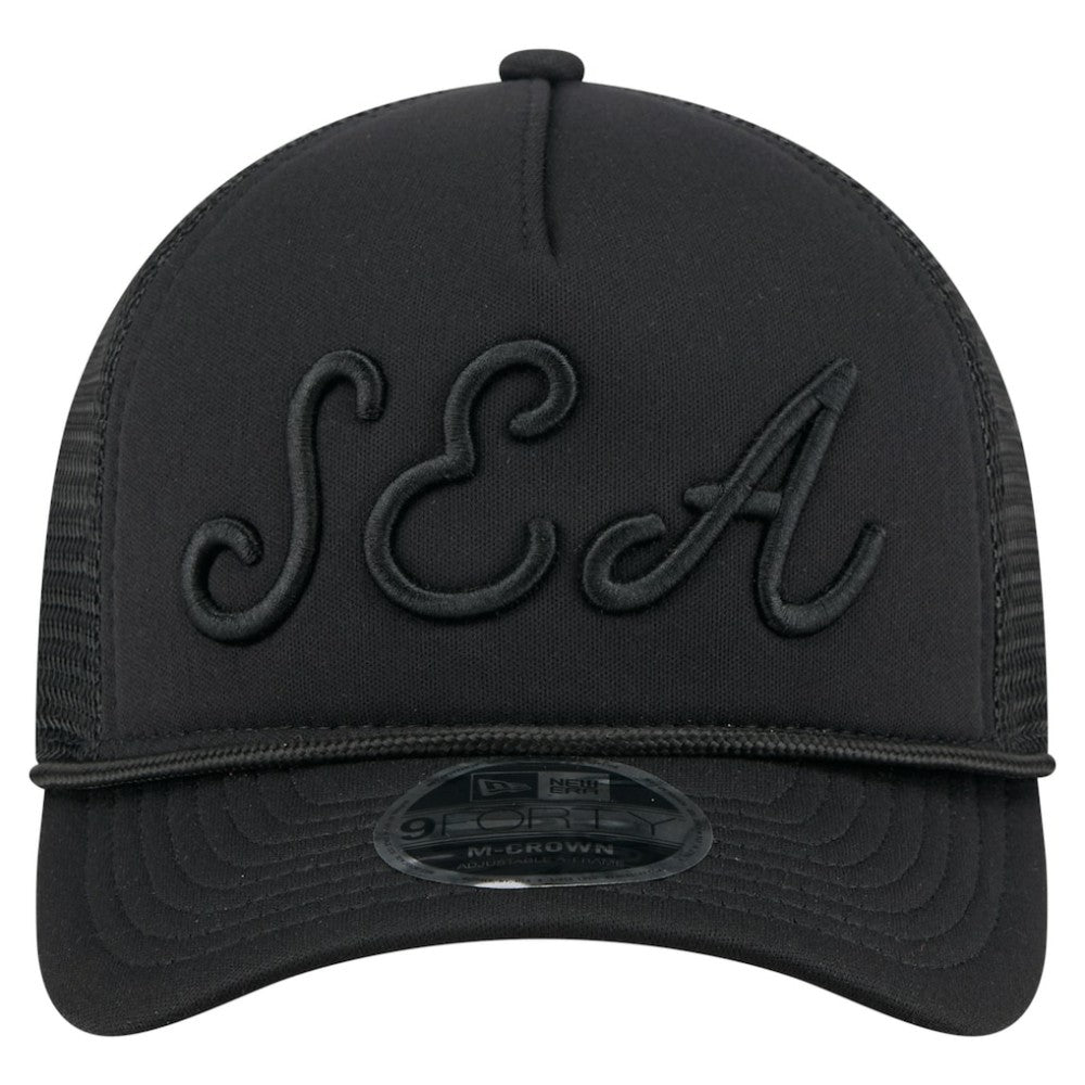 Seattle Mariners New Era City Initial 9FORTY A-Frame M-Crown Adjustable Trucker Hat - MLB Hats