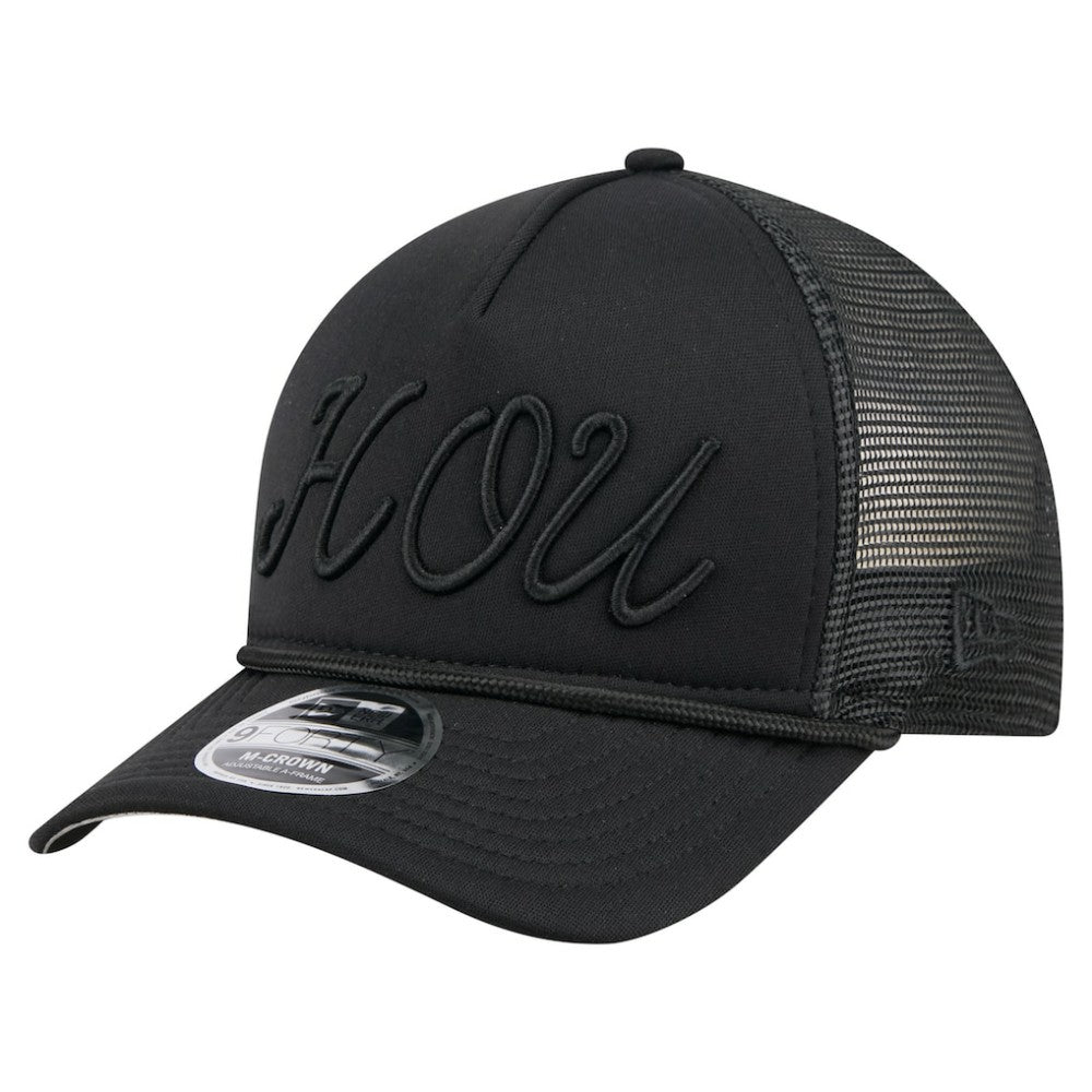 Houston Astros New Era City Initial 9FORTY A-Frame M-Crown Adjustable Trucker Hat - MLB Hats