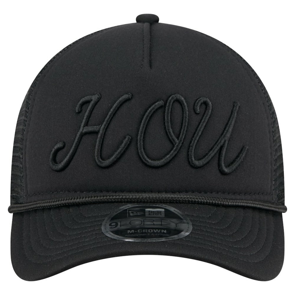 Houston Astros New Era City Initial 9FORTY A-Frame M-Crown Adjustable Trucker Hat - MLB Hats