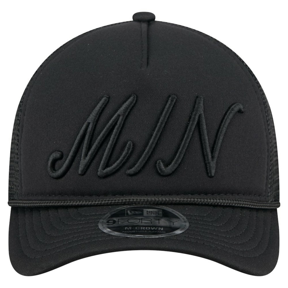 Minnesota Twins New Era City Initial 9FORTY A-Frame M-Crown Adjustable Trucker Hat - MLB Hats