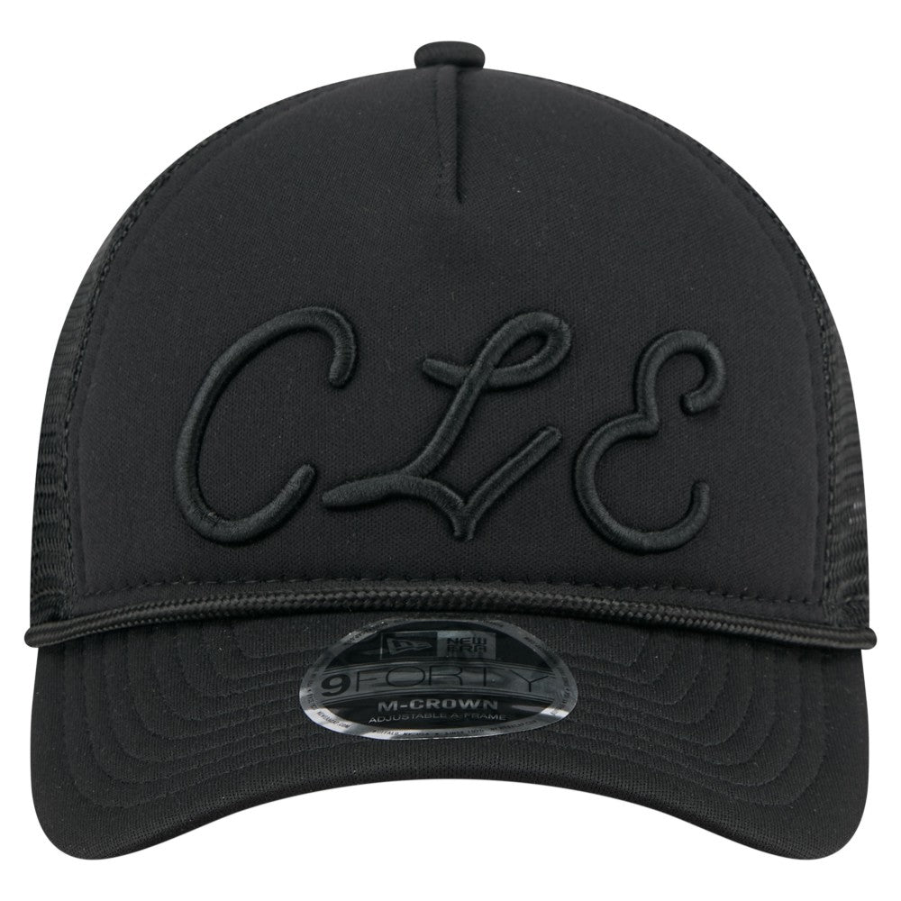 Cleveland Guardians New Era City Initial 9FORTY A-Frame M-Crown Adjustable Trucker Hat - MLB Hats