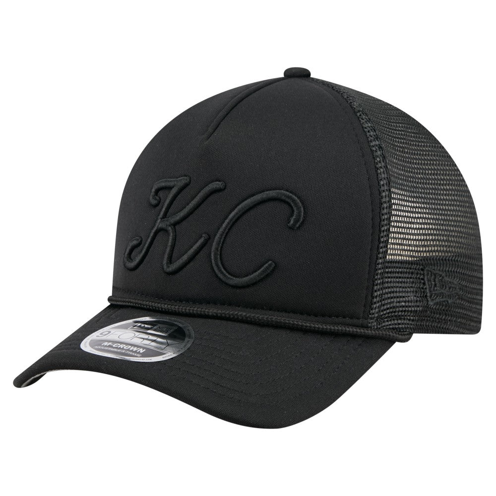 Kansas City Royals New Era City Initial 9FORTY A-Frame M-Crown Adjustable Trucker Hat - MLB Hats