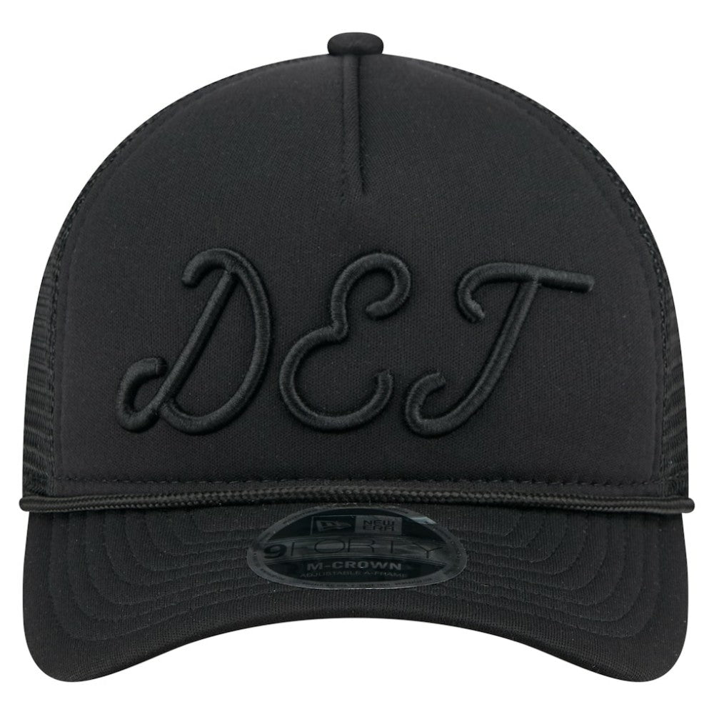Detroit Tigers New Era City Initial 9FORTY A-Frame M-Crown Adjustable Trucker Hat - MLB Hats