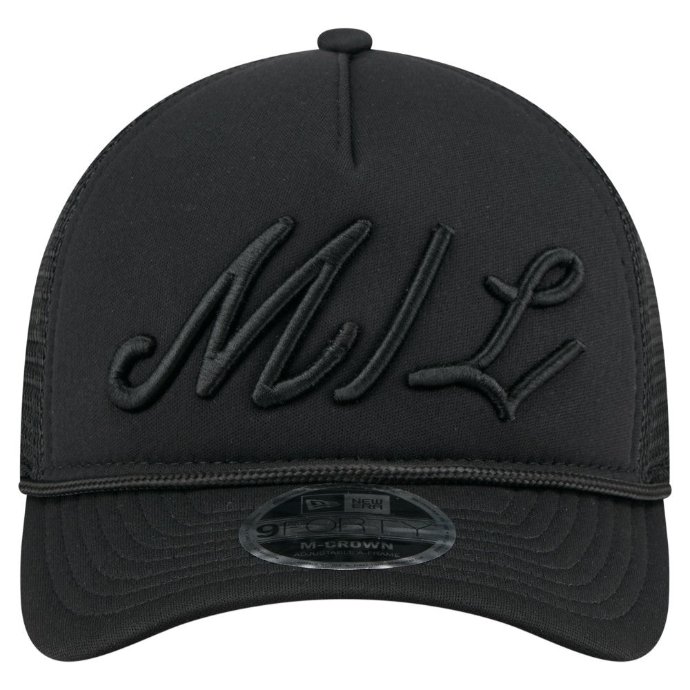 Milwaukee Brewers New Era City Initial 9FORTY A-Frame M-Crown Adjustable Trucker Hat - MLB Hats