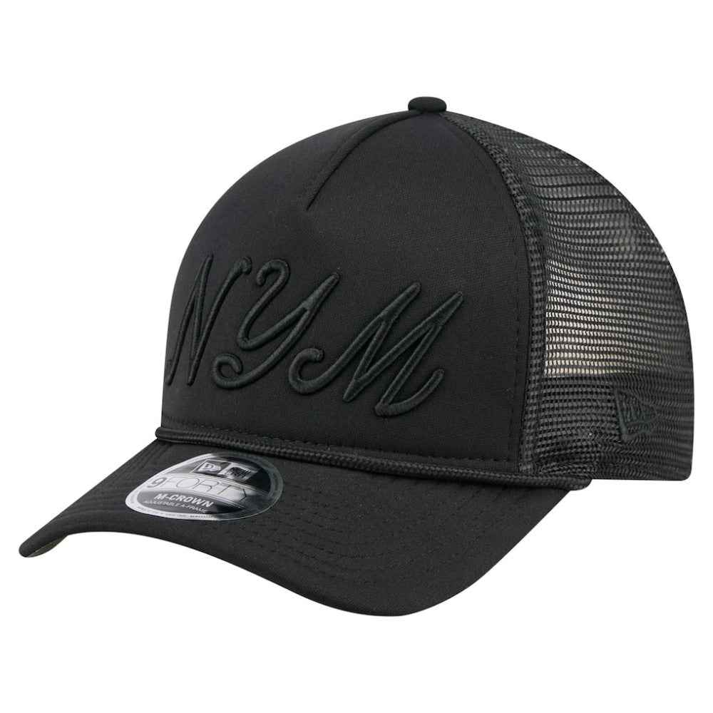 New York Mets New Era City Initial 9FORTY A-Frame M-Crown Adjustable Trucker Hat - MLB Hats
