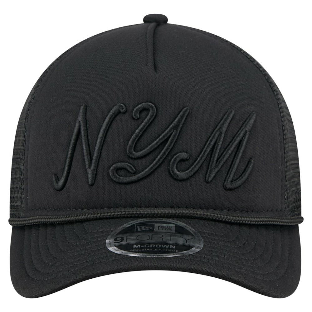 New York Mets New Era City Initial 9FORTY A-Frame M-Crown Adjustable Trucker Hat - MLB Hats