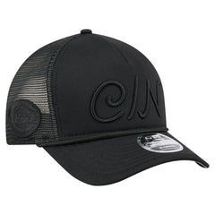 Cincinnati Reds New Era City Initial 9FORTY A-Frame M-Crown Adjustable Trucker Hat - MLB Hats