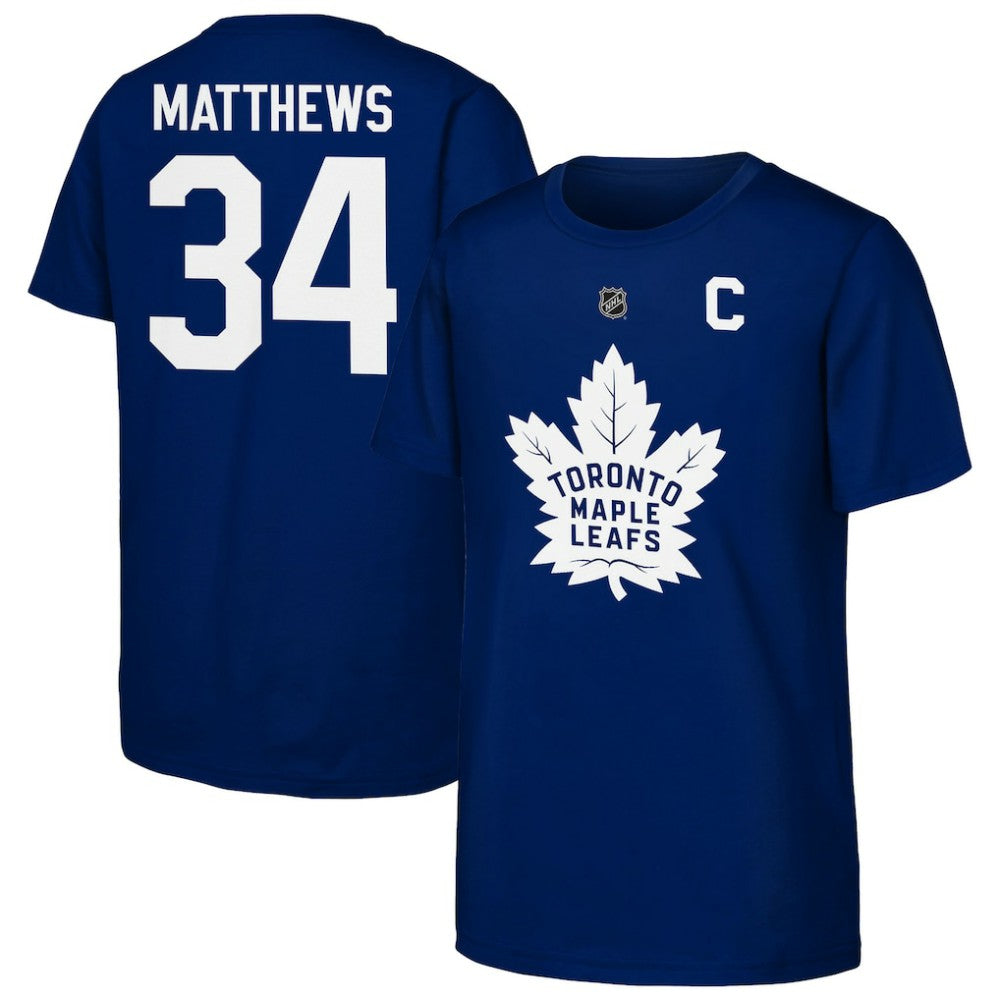 Auston Matthews Toronto Maple Leafs Outerstuff Youth Player Name & Number T-Shirt -  NHL T-shirts