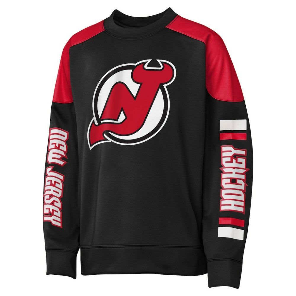 Jack Hughes New Jersey Devils Outerstuff Youth Best Defense Name & Number Crewneck Sweatshirt -  NHL Sweatshirts
