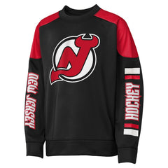 Jack Hughes New Jersey Devils Outerstuff Youth Best Defense Name & Number Crewneck Sweatshirt -  NHL Sweatshirts