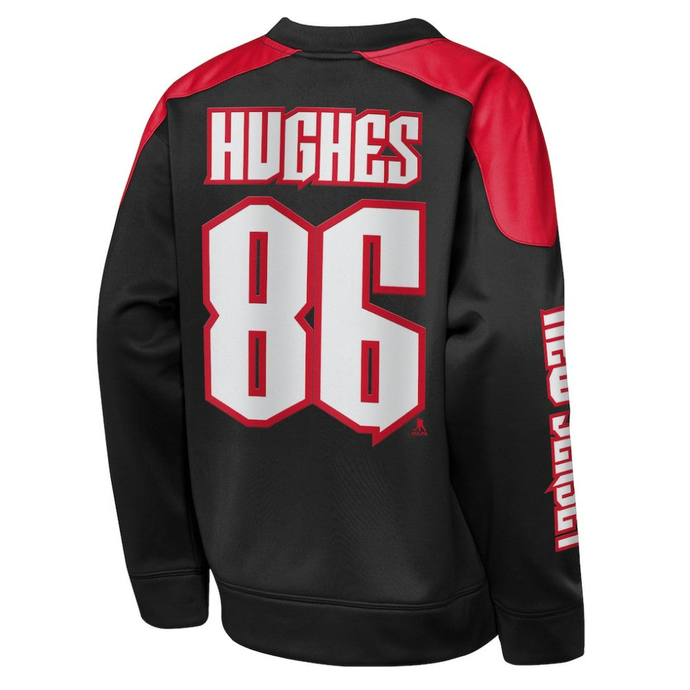 Jack Hughes New Jersey Devils Outerstuff Youth Best Defense Name & Number Crewneck Sweatshirt -  NHL Sweatshirts
