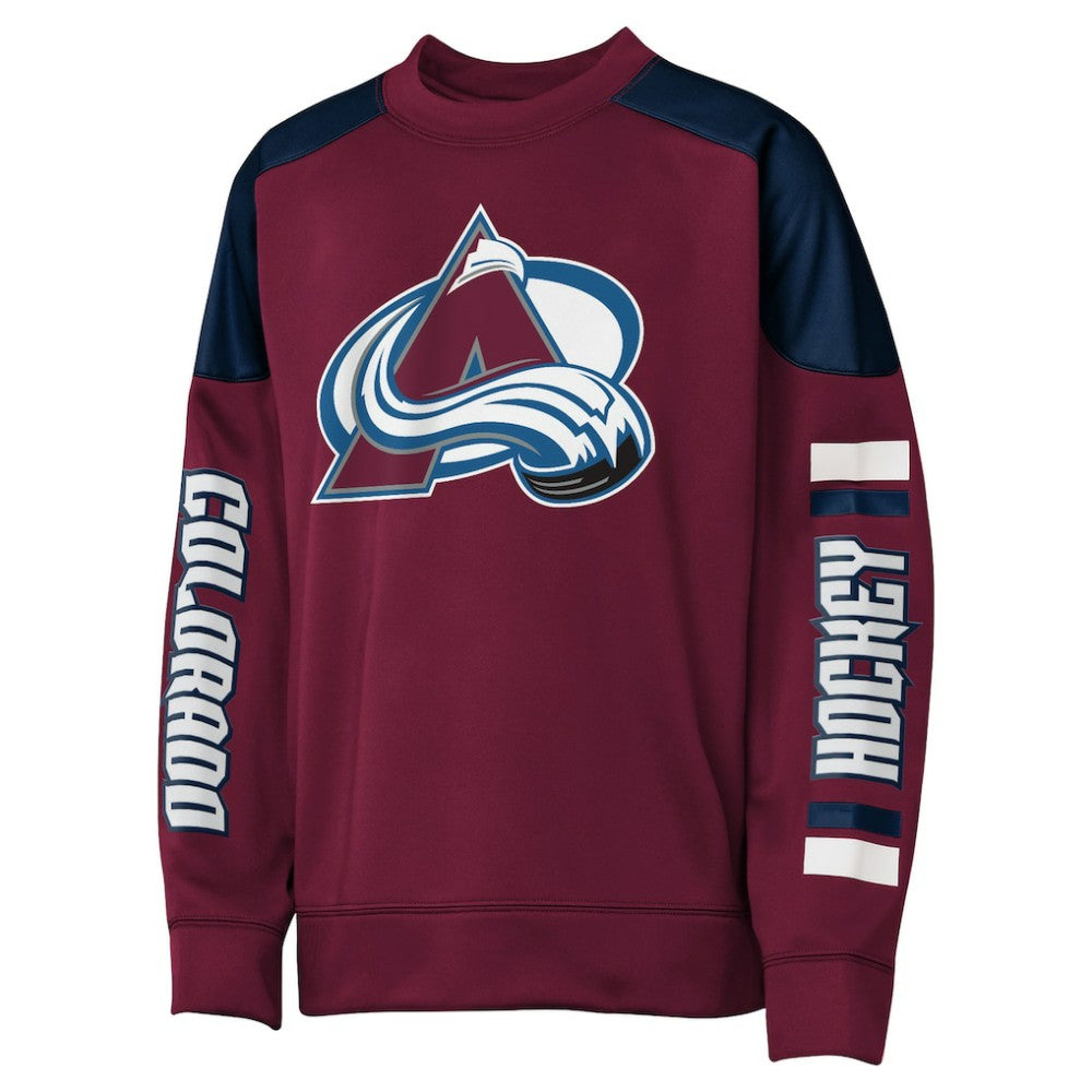 Nathan MacKinnon Colorado Avalanche Outerstuff Youth Best Defense Name & Number Crewneck Sweatshirt -  NHL Sweatshirts