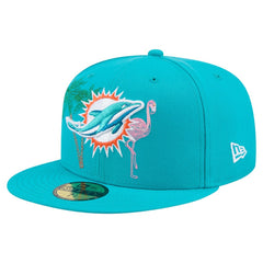 Miami Dolphins State Stitch 59FIFTY Fitted Hat | NFL Outlet