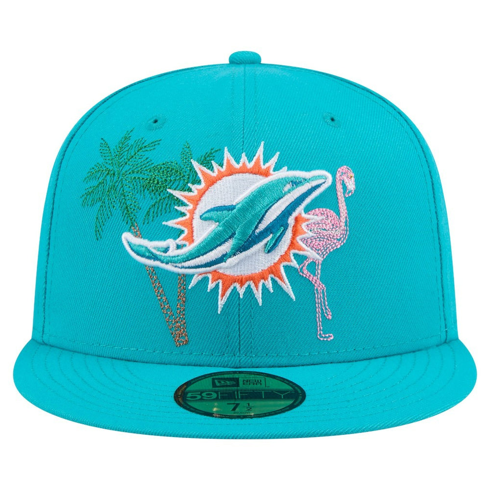 Miami Dolphins State Stitch 59FIFTY Fitted Hat | NFL Outlet