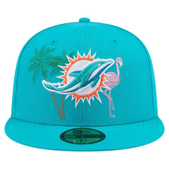 Miami Dolphins State Stitch 59FIFTY Fitted Hat | NFL Outlet