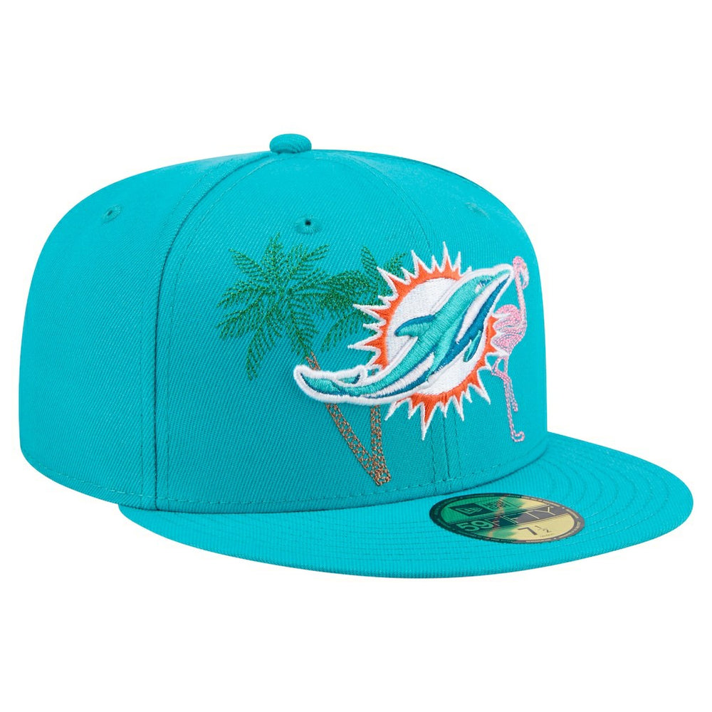 Miami Dolphins State Stitch 59FIFTY Fitted Hat | NFL Outlet
