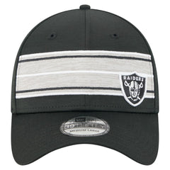 Las Vegas Raiders Stripes 39THIRTY Flex Hat | NFL Outlet