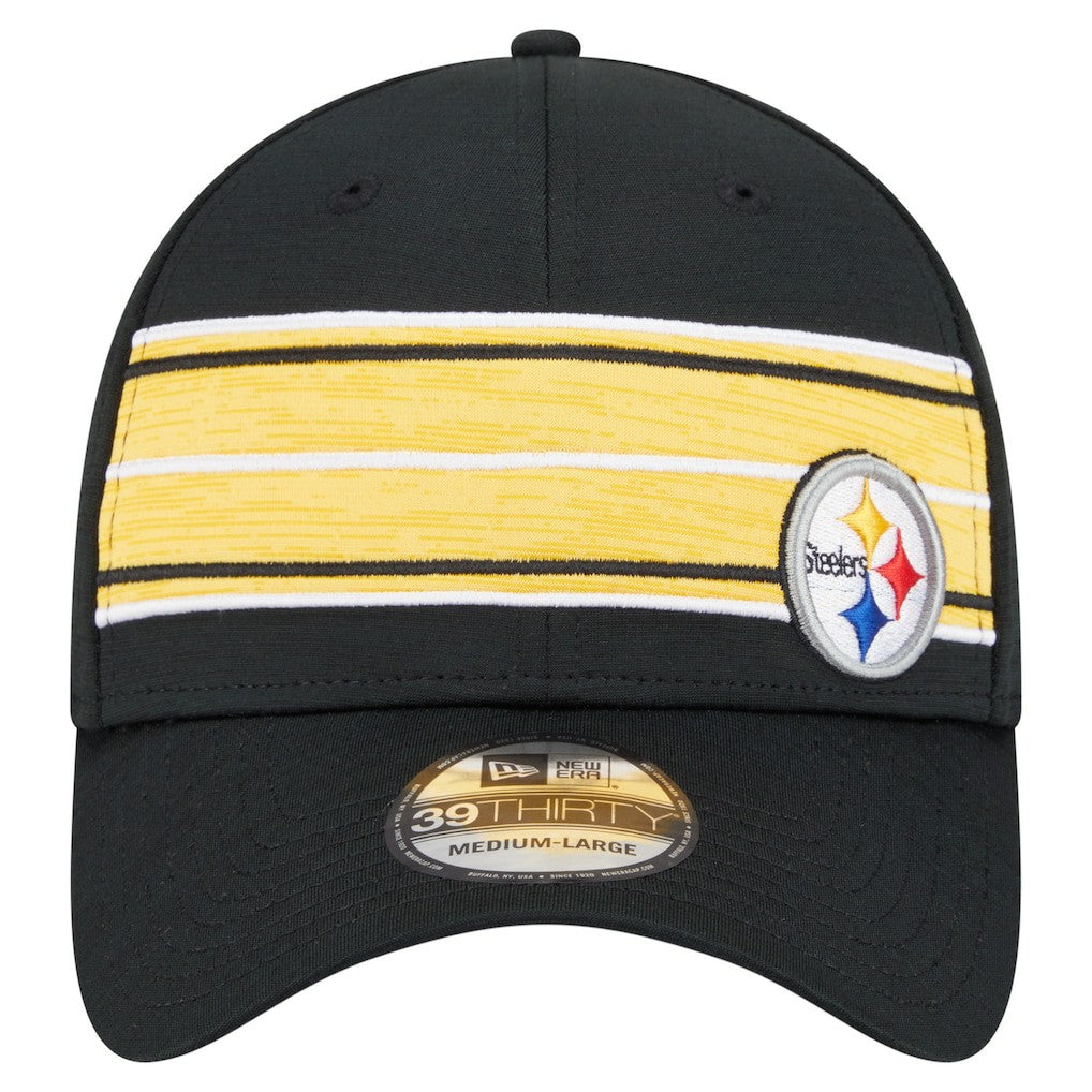 Pittsburgh Steelers Stripes 39THIRTY Flex Hat | NFL Outlet